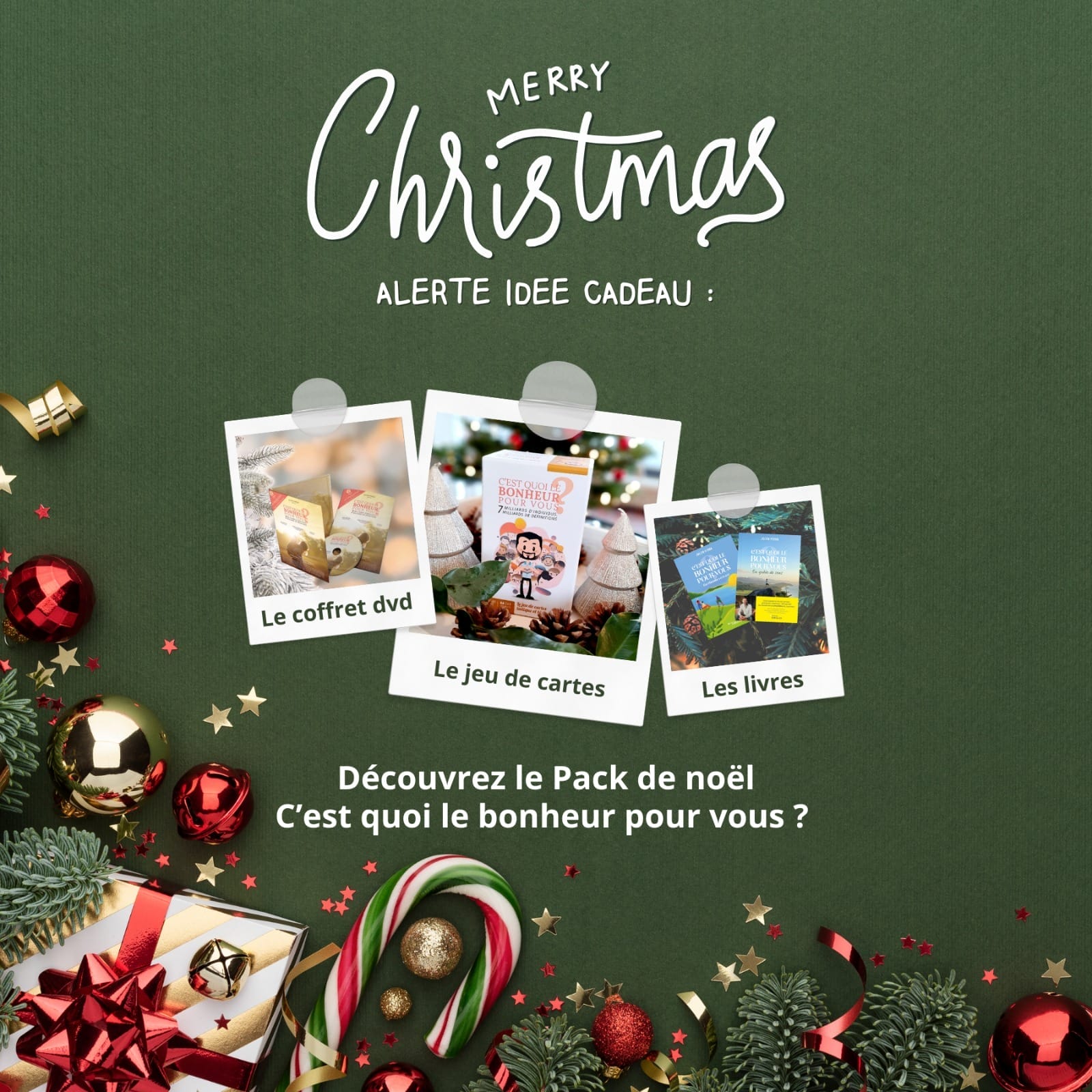Coffret cadeau c'est quoi le bonheur pour vous ? + Le film en version numérique offert (frais de port compris)
